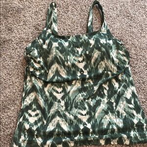Duluth Trading Co Forest Green Tankini Top